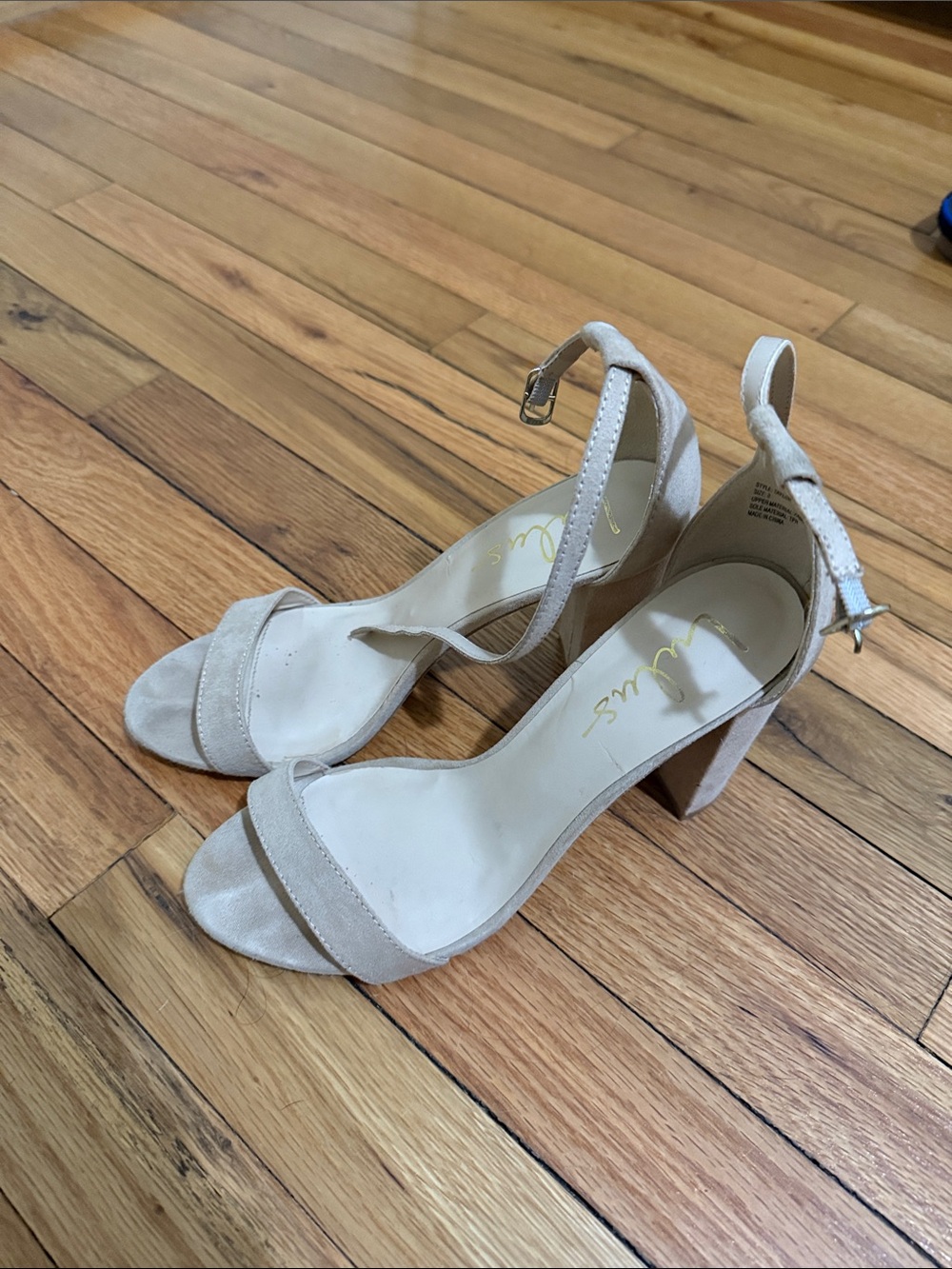 Lulus Taylor Natural Suede Ankle Strap Heels
